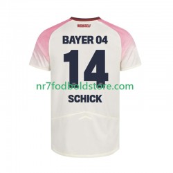 Bayer 04 Leverkusen Trøje Patrik Schick 14 Mænd Udebane Fodboldsæt 2025-2026 Kortærmet