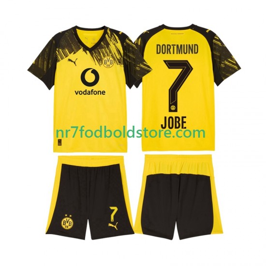 Borussia Dortmund Trøje Jobe Bellingham 7 Børn Hjemmebane Fodboldsæt 2025-2026 Kortærmet
