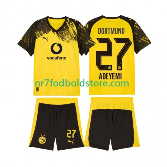 Borussia Dortmund Trøje Karim Adeyemi 27 Børn Hjemmebane Fodboldsæt 2025-2026 Kortærmet