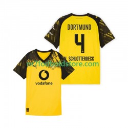 Borussia Dortmund Trøje Nico Schlotterbeck 4 Mænd Hjemmebane Fodboldsæt 2025-2026 Kortærmet