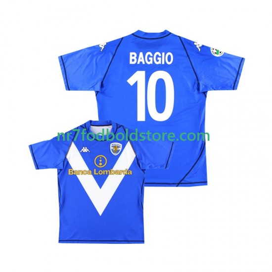 Trøje Brescia Calcio Baggio 10 2003 Retro Mænd Hjemmebane Fodboldsæt 2004 Kortærmet