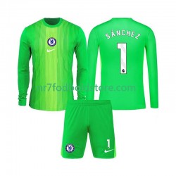 Chelsea Trøje Robert Sanchez 1 Målmand Børn Udebane Fodboldsæt 2025-2026 Langærmet