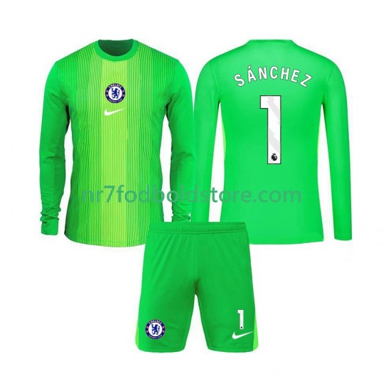Chelsea Trøje Robert Sanchez 1 Målmand Børn Udebane Fodboldsæt 2025-2026 Langærmet