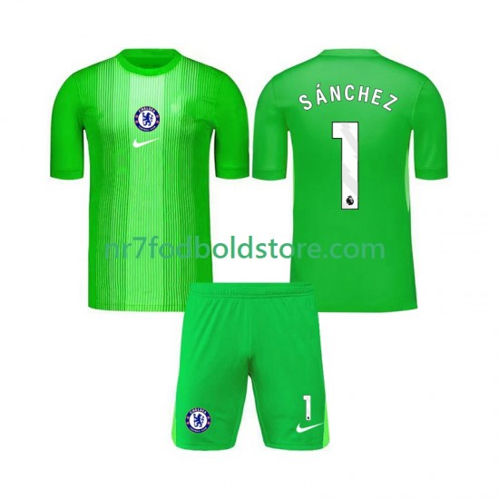Chelsea Trøje Robert Sanchez 1 Målmand Børn Udebane Fodboldsæt 2025-2026 Kortærmet