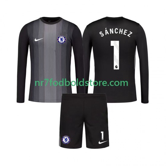 Chelsea Trøje Robert Sanchez 1 Målmand Børn Hjemmebane Fodboldsæt 2025-2026 Langærmet
