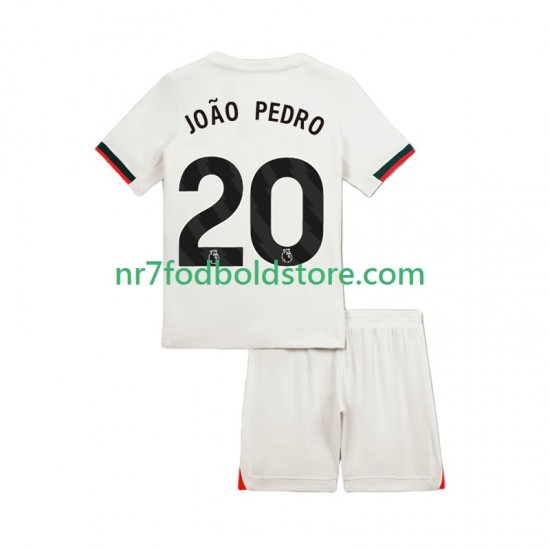 Chelsea Trøje Joao Pedro 20 Børn Udebane Fodboldsæt 2025-2026 Kortærmet