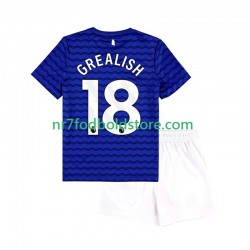 Everton Trøje Jack Grealish 18 Børn Hjemmebane Fodboldsæt 2025-2026 Kortærmet