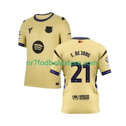 FC Barcelona Trøje Frenkie de Jong 21 Champions League Mænd Udebane Fodboldsæt 2025-2026 Kortærmet