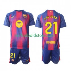 FC Barcelona Trøje Frenkie de Jong 21 Børn Hjemmebane Fodboldsæt 2025-2026 Kortærmet