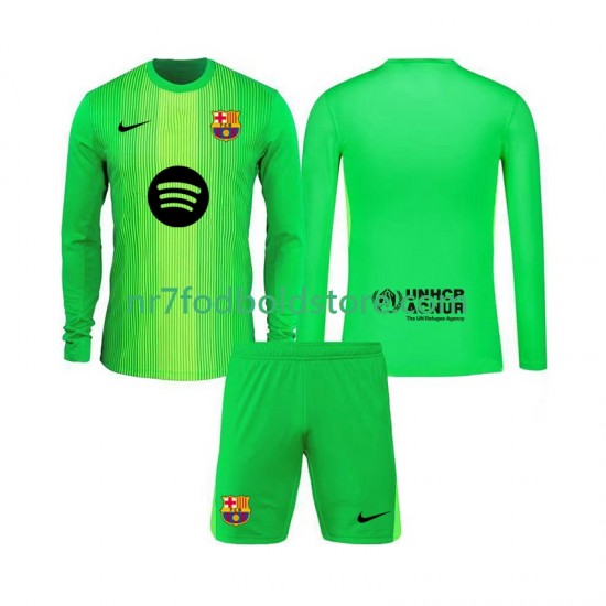 FC Barcelona Trøje Målmand Børn Hjemmebane Fodboldsæt 2025-2026 Langærmet