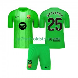 FC Barcelona Trøje Szczesny 25 Målmand Børn Hjemmebane Fodboldsæt 2025-2026 Kortærmet