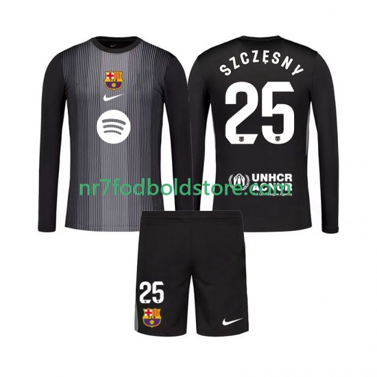 FC Barcelona Trøje Szczesny 25 Målmand Børn 3. Valg Fodboldsæt 2025-2026 Langærmet