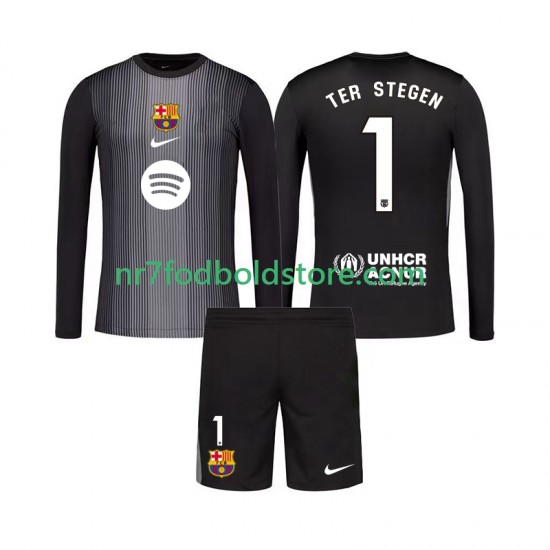 FC Barcelona Trøje Ter Stegen 1 Målmand Børn 3. Valg Fodboldsæt 2025-2026 Langærmet