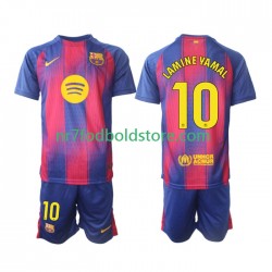 FC Barcelona Trøje Lamine Yamal 10 Børn Hjemmebane Fodboldsæt 2025-2026 Kortærmet