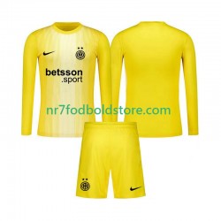 Inter Milan Trøje Målmand Børn Udebane Fodboldsæt 2025-2026 Langærmet