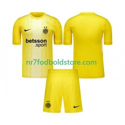 Inter Milan Trøje Målmand Børn Udebane Fodboldsæt 2025-2026 Kortærmet