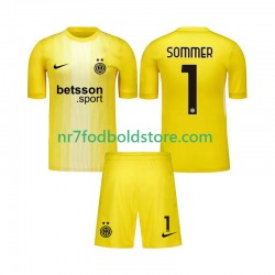 Inter Milan Trøje Yann Sommer 1 Målmand Børn Udebane Fodboldsæt 2025-2026 Kortærmet