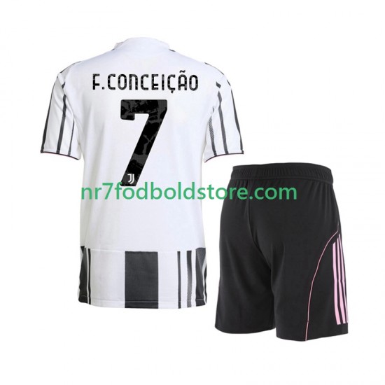 Juventus Trøje Francisco Conceicao 7 Børn Hjemmebane Fodboldsæt 2025-2026 Kortærmet