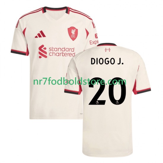 Liverpool Trøje Diogo Jota 20 Mænd Udebane Fodboldsæt 2025-2026 Kortærmet