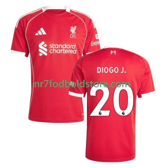 Liverpool Trøje Diogo Jota 20 Mænd Hjemmebane Fodboldsæt 2025-2026 Kortærmet