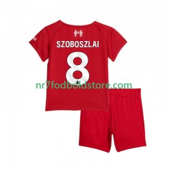 Liverpool Trøje Dominik Szoboszlai 8 Børn Hjemmebane Fodboldsæt 2025-2026 Kortærmet