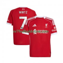 Liverpool Trøje Florian Wirtz 7 Mænd Hjemmebane Fodboldsæt 2025-2026 Kortærmet