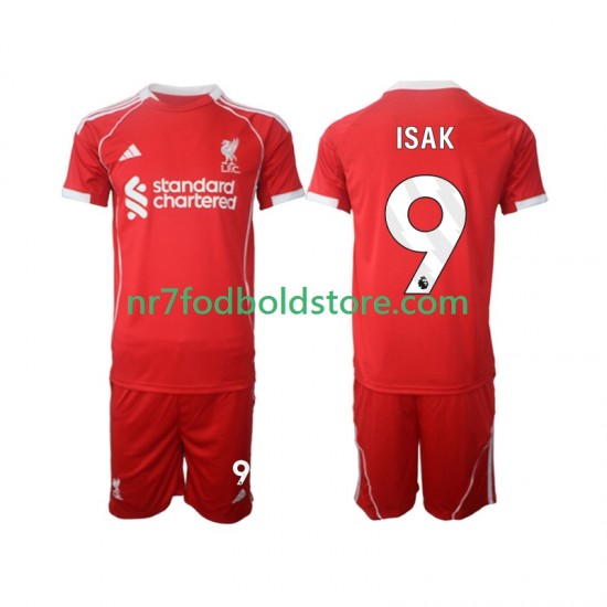 Liverpool Trøje ISAK 9 Børn Hjemmebane Fodboldsæt 2025-2026 Kortærmet