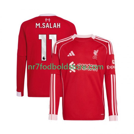 Liverpool Trøje Mohamed Salah 11 Mænd Hjemmebane Fodboldsæt 2025-2026 Langærmet