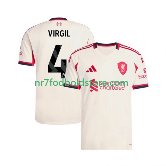 Liverpool Trøje Virgil van Dijk 4 Mænd Udebane Fodboldsæt 2025-2026 Kortærmet