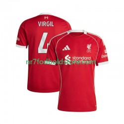 Liverpool Trøje Virgil van Dijk 4 Mænd Hjemmebane Fodboldsæt 2025-2026 Kortærmet
