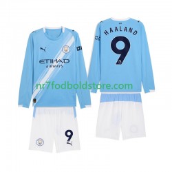 Manchester City Trøje Erling Haaland 9 Børn Hjemmebane Fodboldsæt 2025-2026 Langærmet