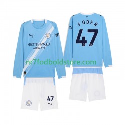 Manchester City Trøje Phil Foden 47 Børn Hjemmebane Fodboldsæt 2025-2026 Langærmet