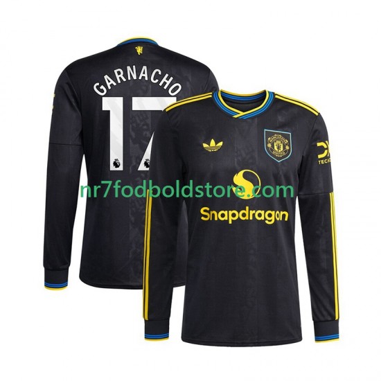 Manchester United Trøje Alejandro Garnacho 17 Mænd 3. Valg Fodboldsæt 2025-2026 Langærmet