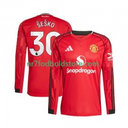 Manchester United Trøje Benjamin Sesko 30 Mænd Hjemmebane Fodboldsæt 2025-2026 Langærmet