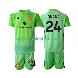 Manchester United Trøje Andre Onana 24 Målmand Børn 4. Valg Fodboldsæt 2025-2026 Kortærmet