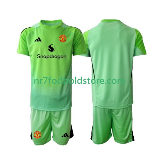Manchester United Trøje Målmand Børn 4. Valg Fodboldsæt 2025-2026 Kortærmet