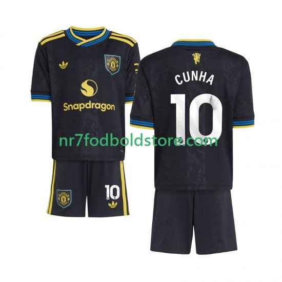 Manchester United Trøje Matheus Cunha 10 Børn 3. Valg Fodboldsæt 2025-2026 Kortærmet