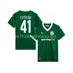 Palmeiras Trøje Estevao 41 Mænd Hjemmebane Fodboldsæt 2025-2026 Kortærmet