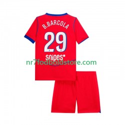Paris Saint-Germain Trøje Bradley Barcola 29 Børn 3. Valg Fodboldsæt 2025-2026 Kortærmet