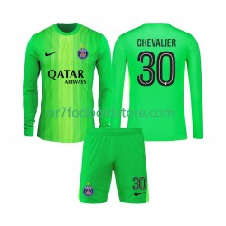 Paris Saint-Germain Trøje Lucas Chevalier 30 Målmand Børn Udebane Fodboldsæt 2025-2026 Langærmet