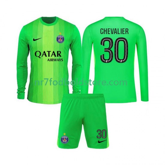 Paris Saint-Germain Trøje Lucas Chevalier 30 Målmand Børn Udebane Fodboldsæt 2025-2026 Langærmet