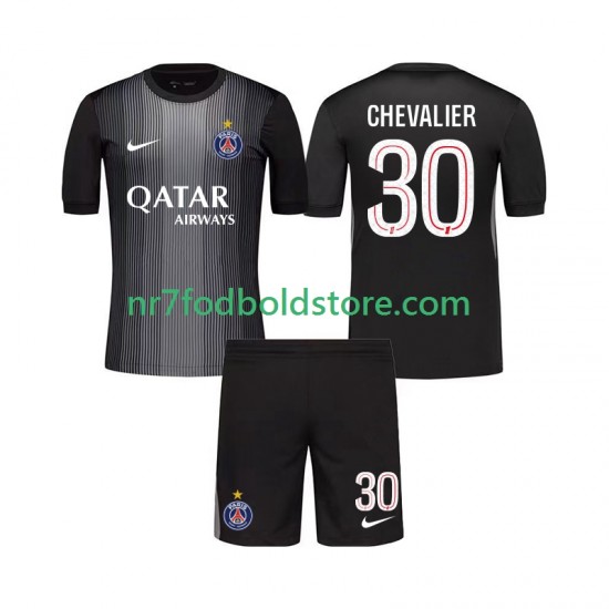 Paris Saint-Germain Trøje Lucas Chevalier 30 Målmand Børn Hjemmebane Fodboldsæt 2025-2026 Kortærmet