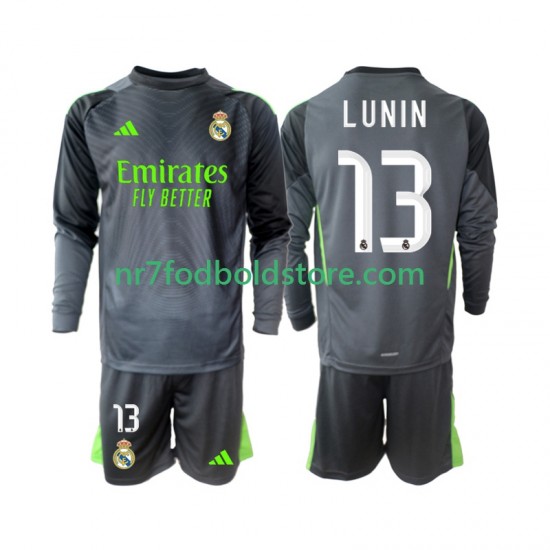 Real Madrid Trøje Andriy Lunin 13 Målmand Børn 3. Valg Fodboldsæt 2025-2026 Langærmet