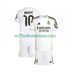 Real Madrid Trøje Mbappé Kylian 10 Børn Hjemmebane Fodboldsæt 2025-2026 Kortærmet