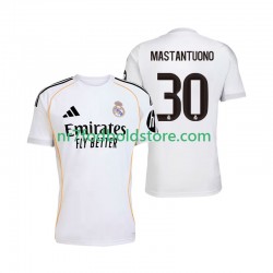 Real Madrid Trøje Mastantuono 30 Mænd Hjemmebane Fodboldsæt 2025-2026 Kortærmet