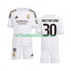 Real Madrid Trøje Mastantuono 30 Børn Hjemmebane Fodboldsæt 2025-2026 Kortærmet