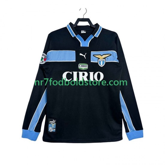 SS Lazio Trøje Retro Mænd Udebane Fodboldsæt 1998 1999 Langærmet