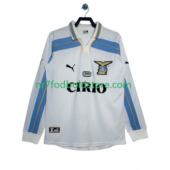 SS Lazio Trøje 2000 Retro Mænd Udebane Fodboldsæt 1999 Langærmet