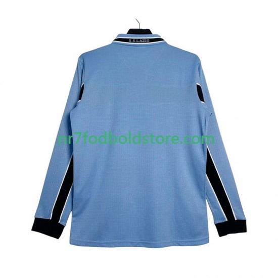 SS Lazio Trøje Retro Mænd Hjemmebane Fodboldsæt 1998 1999 Langærmet