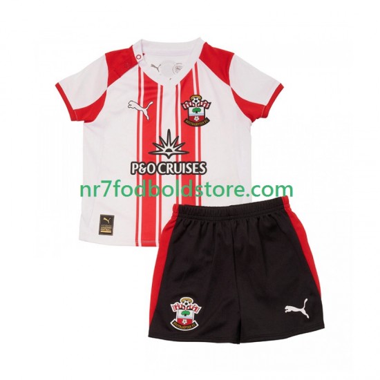 Southampton Trøje Børn Hjemmebane Fodboldsæt 2025-2026 Kortærmet